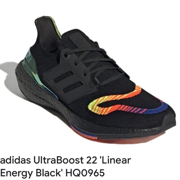 adidas Other - Adidas UltraBoost 22 Athletic Linear Energy Running Black Dopamine Mens Size 11